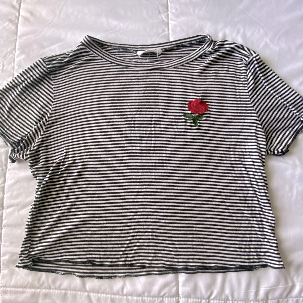 striped crop top